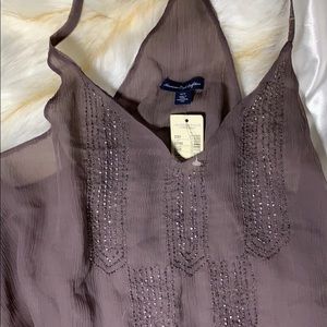 American Eagle tank top blouse with accents.